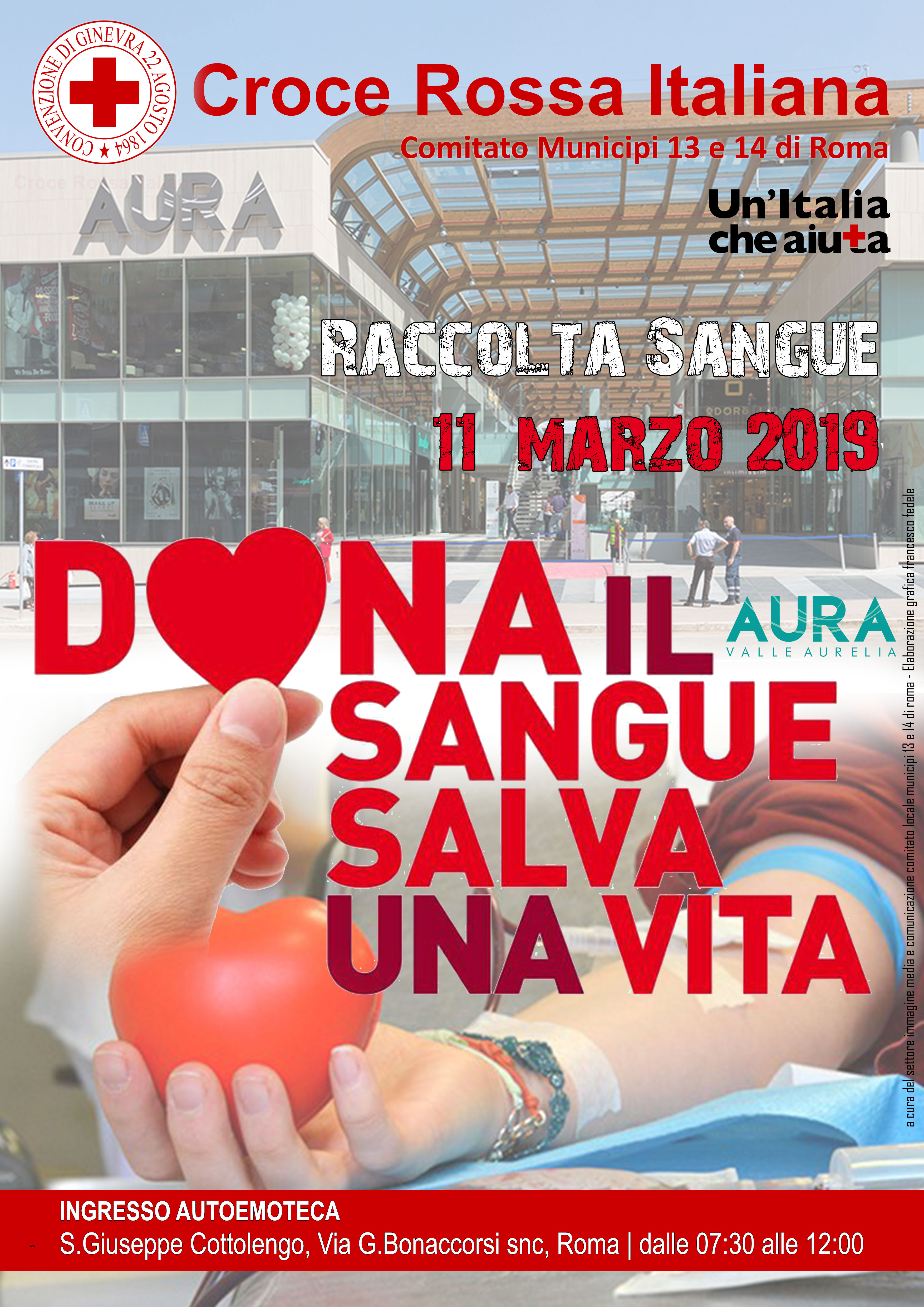 Dona il sangue salva la vita - Centro Commerciale Aura - Valle Aurelia